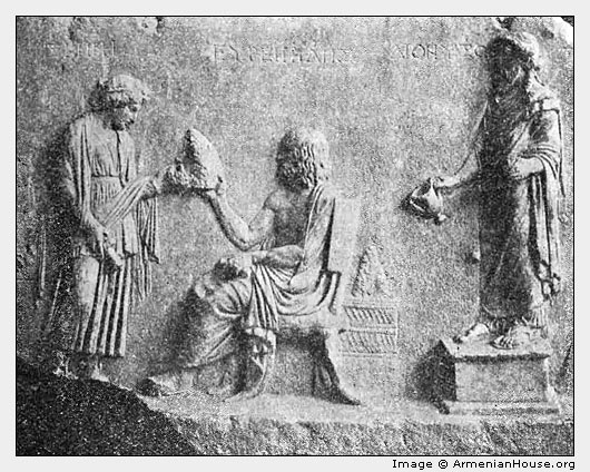 Эврипид, вручающий трагическую маску Скене