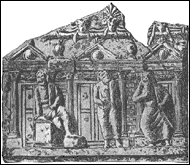 Античные комедианты на сцене