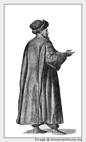 Бытовой костюм армянина в XVI веке