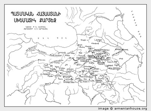 Պատմական Հայաստանի սխեմատիկ քարտեզ