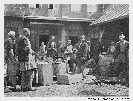 Erivan. Tartars in the Bazar.