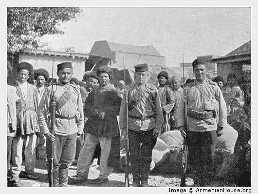 Nakhitchevan. Soldiers in the Bazar.